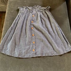 Blue gingham women’s skirt